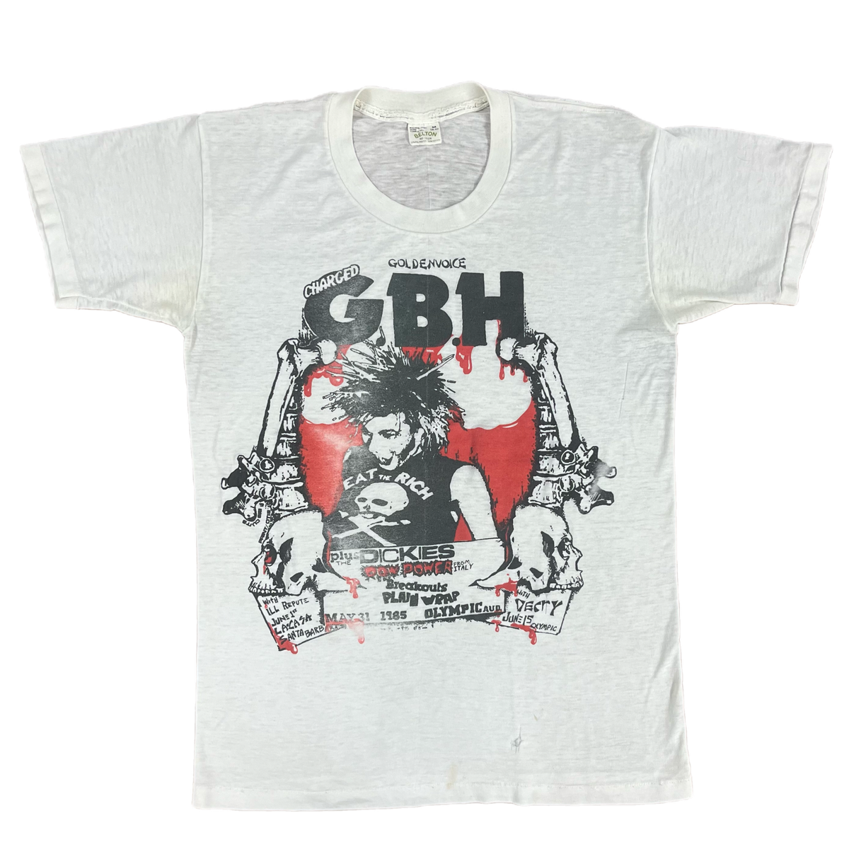 Vintage Charged G.B.H. &quot;Goldenvoice&quot; Promo Otis T-Shirt