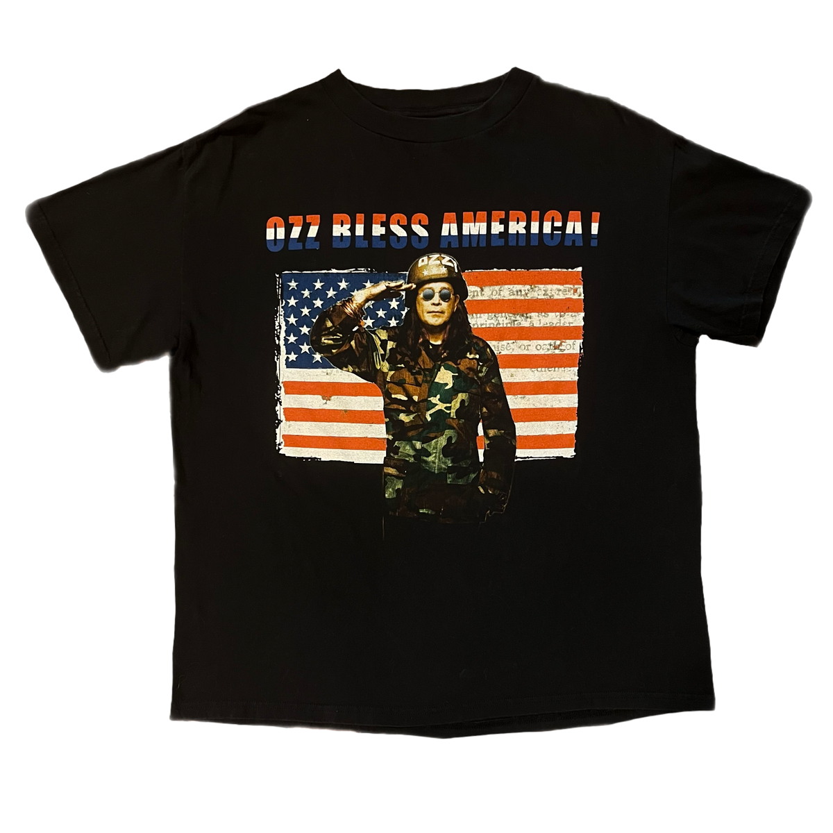 Vintage Ozzy Osbourne &quot;God Bless America!&quot; 2003 Ozzfest T-Shirt