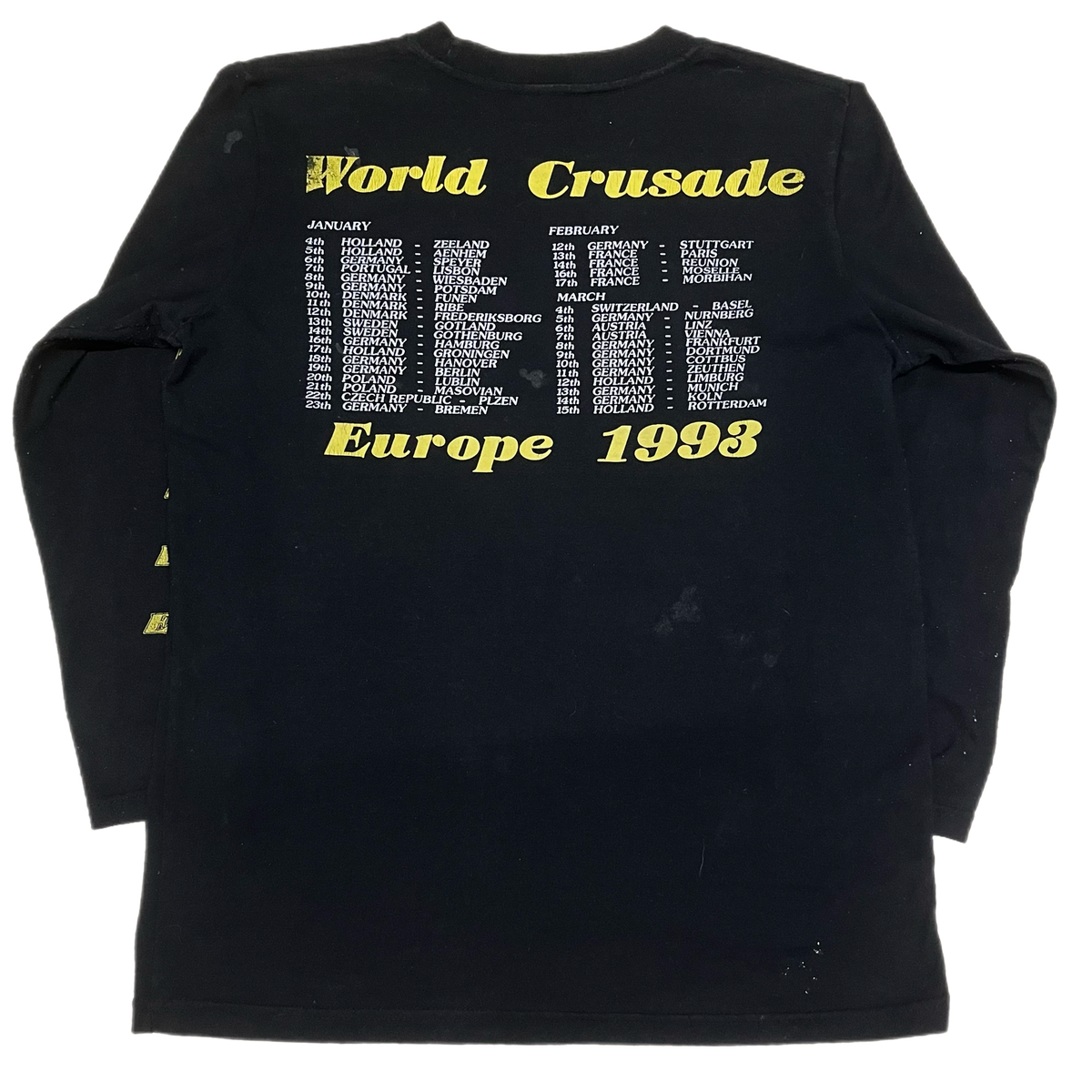 Vintage Bolt Thrower 1993 &quot;World Crusade&quot; Long Sleeve Shirt