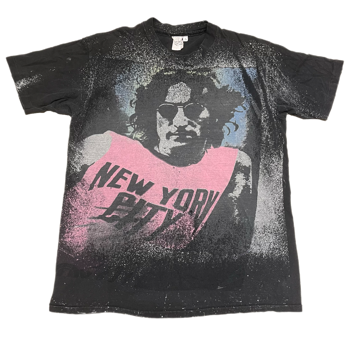 Vintage John Lennon &quot;Hand Screened&quot; Bleached T-Shirt