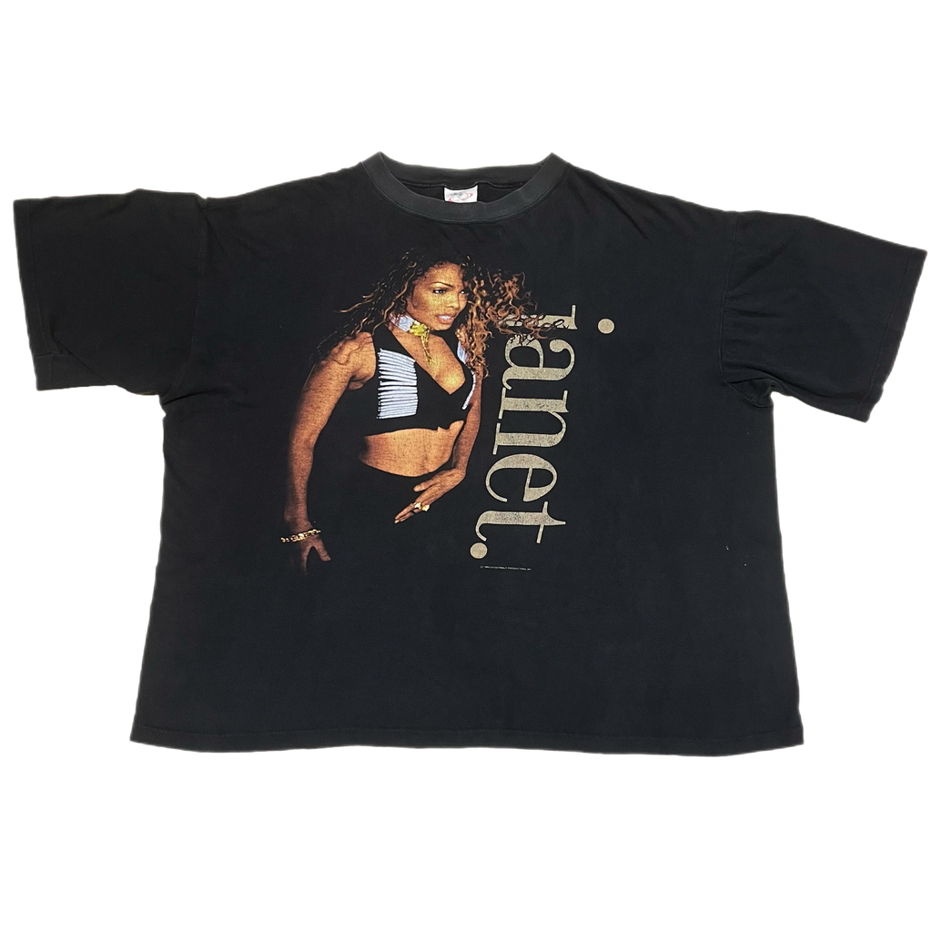 janet jackson t shirt dress Janet Jackson World Tour 93-94 Cotton Black Unisex Shirt S-4XL