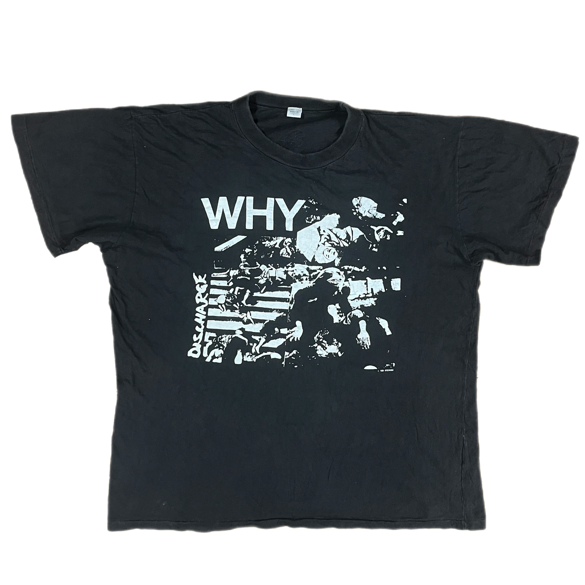 Vintage Discharge &quot;WHY&quot; 1991 Tour T-Shirt