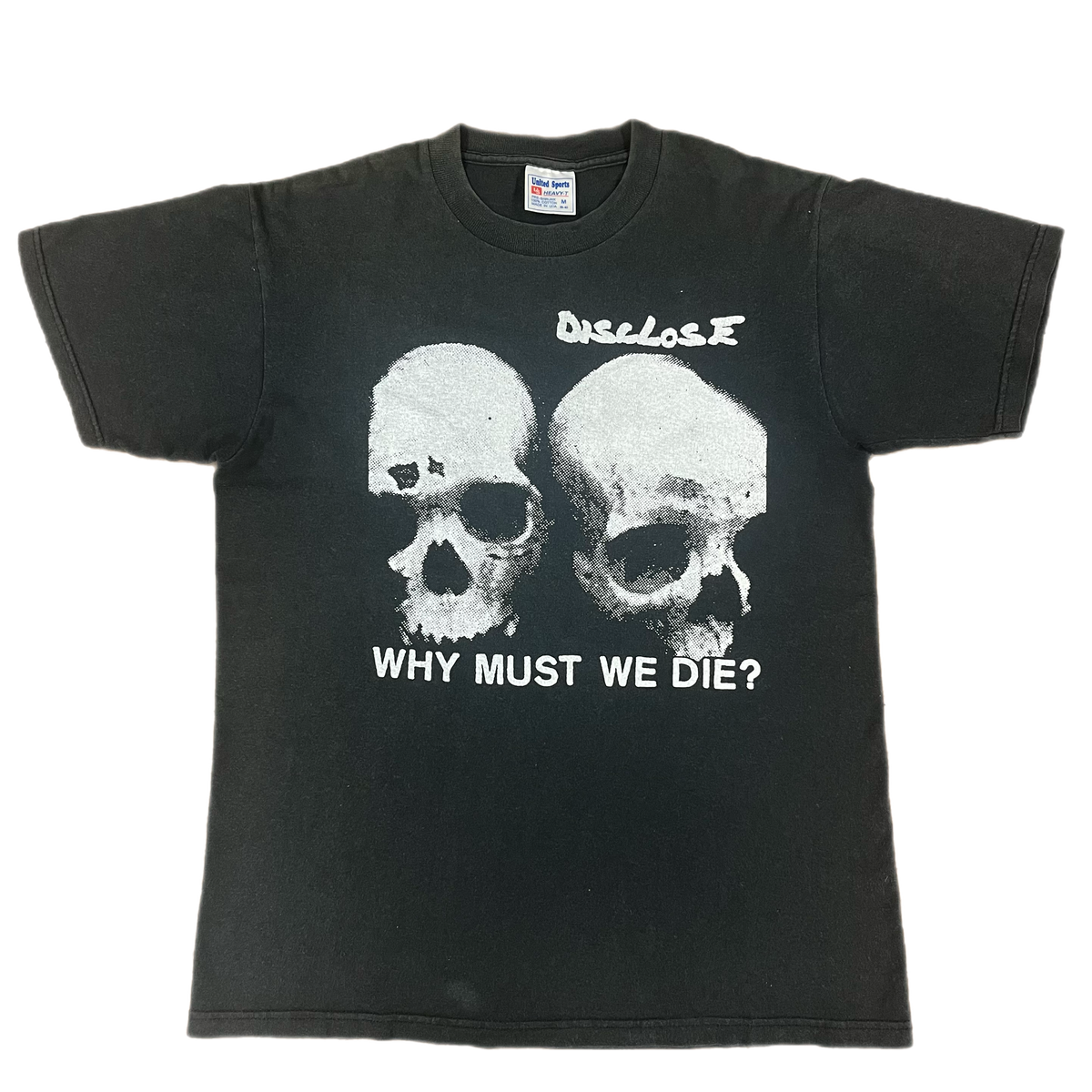 Vintage Disclose &quot;WHY MUST WE DIE?&quot; Blood Sucker Records T-Shirt