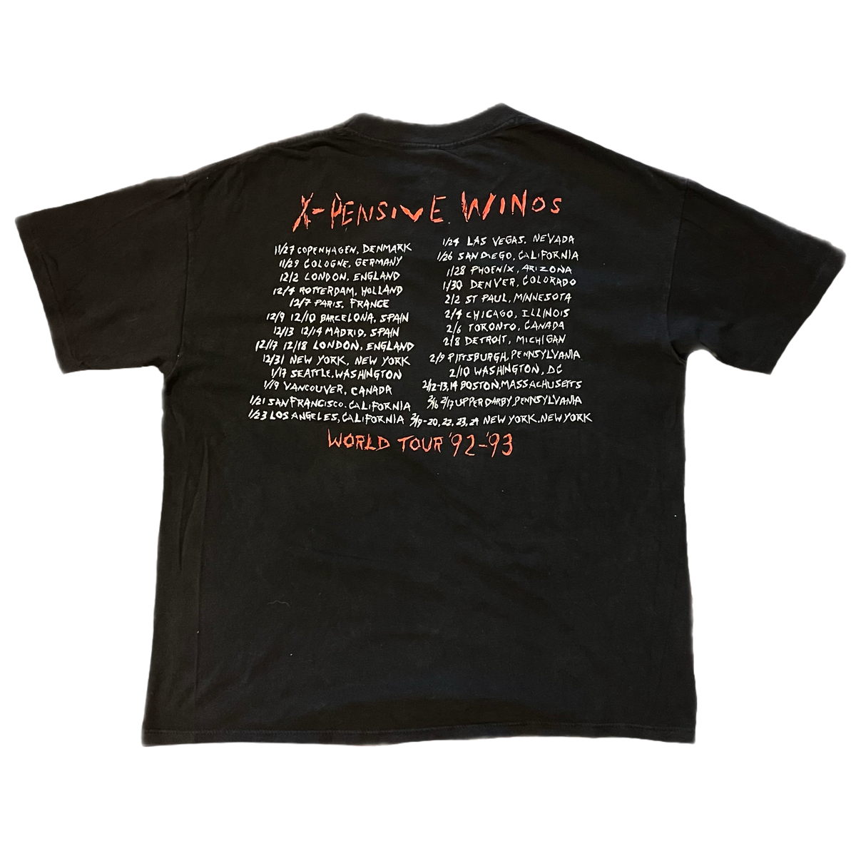 Vintage Keith Richards &quot;Main Offender&quot; X-Pensive Winos Tour T-Shirt