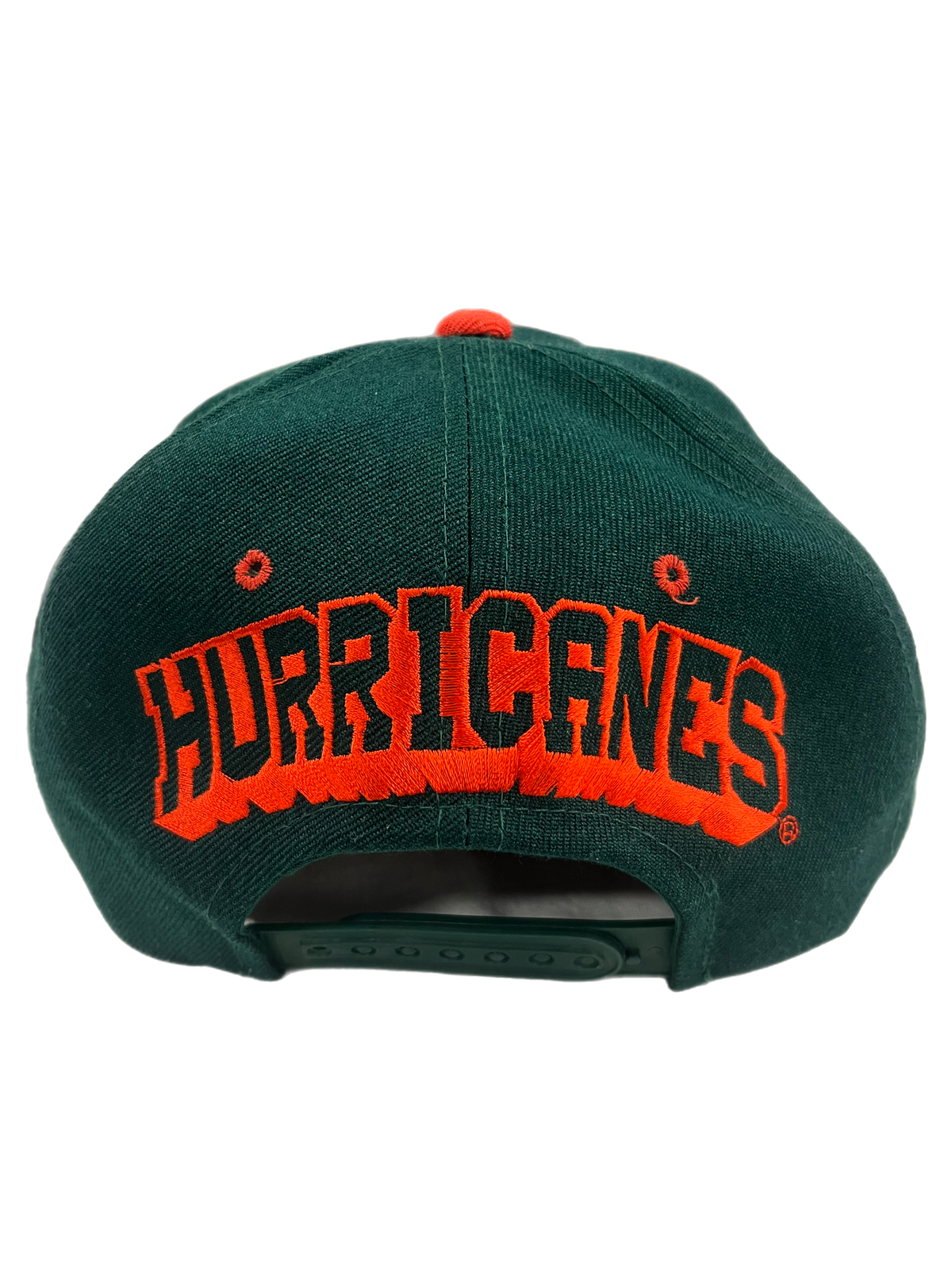 Vintage University Of Miami &quot;Hurricanes&quot; Green Twill Snapback