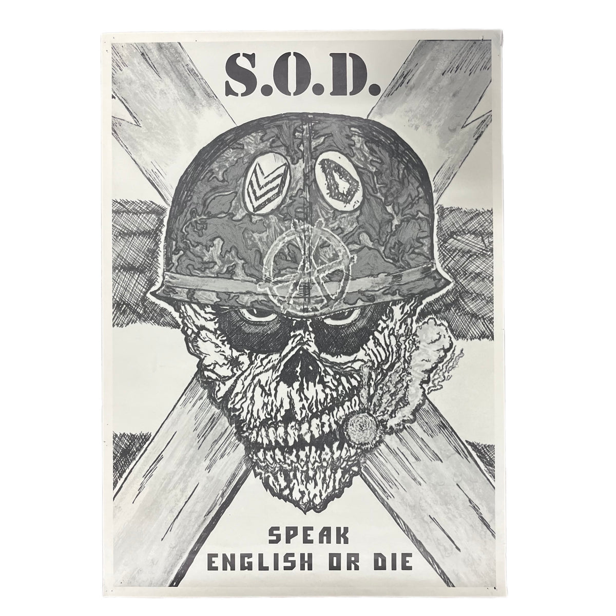 Vintage S.O.D. &quot;Speak English Or Die&quot; Poster