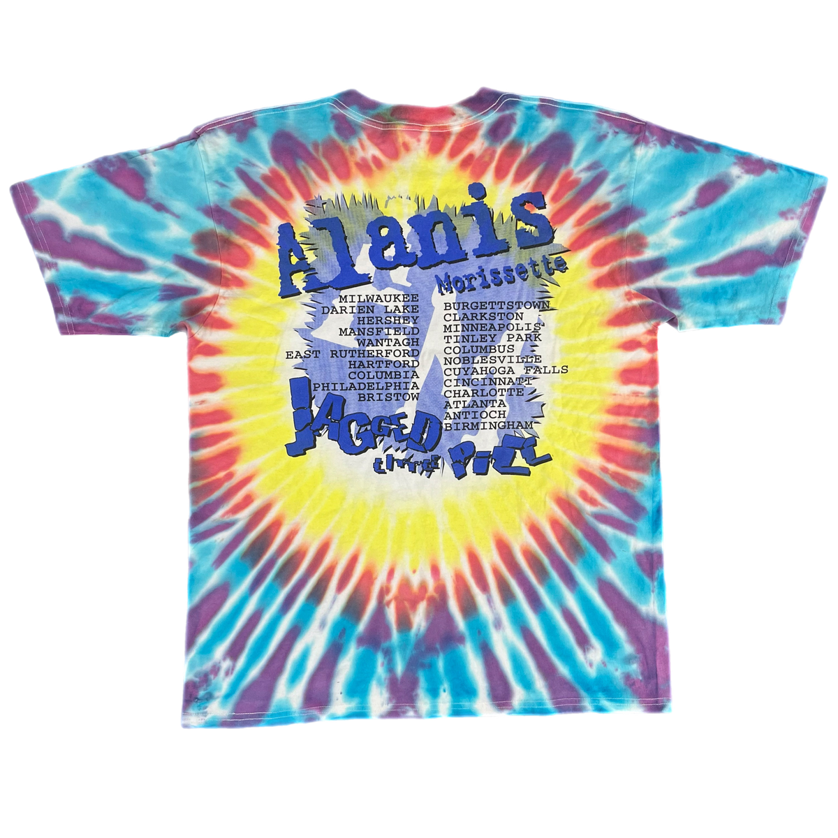 Vintage Alanis Morissette &quot;Jagged Little Pill&quot; Tie Dye Tour T-Shirt