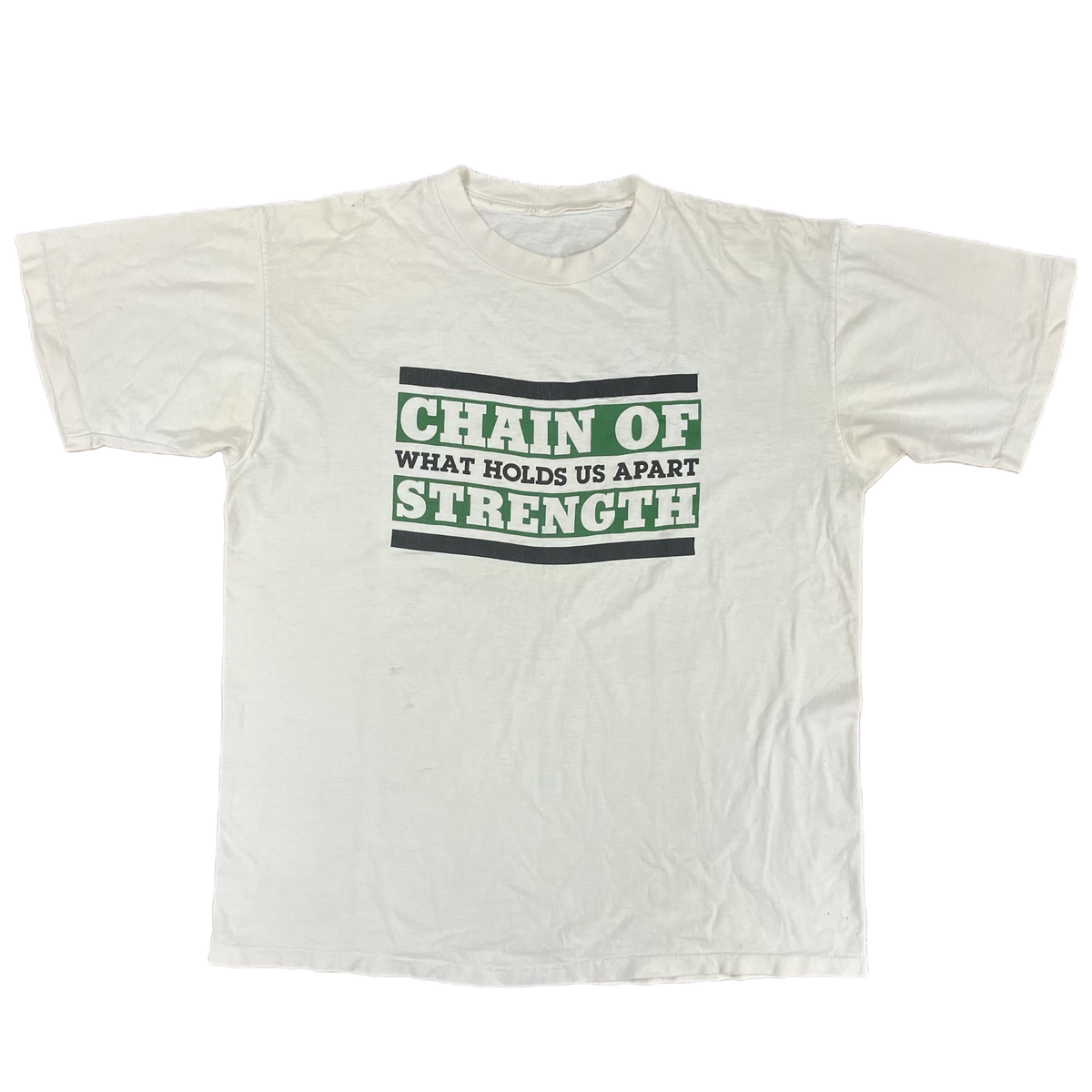 Vintage Chain Of Strength &quot;Whats Holds Us Apart&quot; Foundation Records T-Shirt