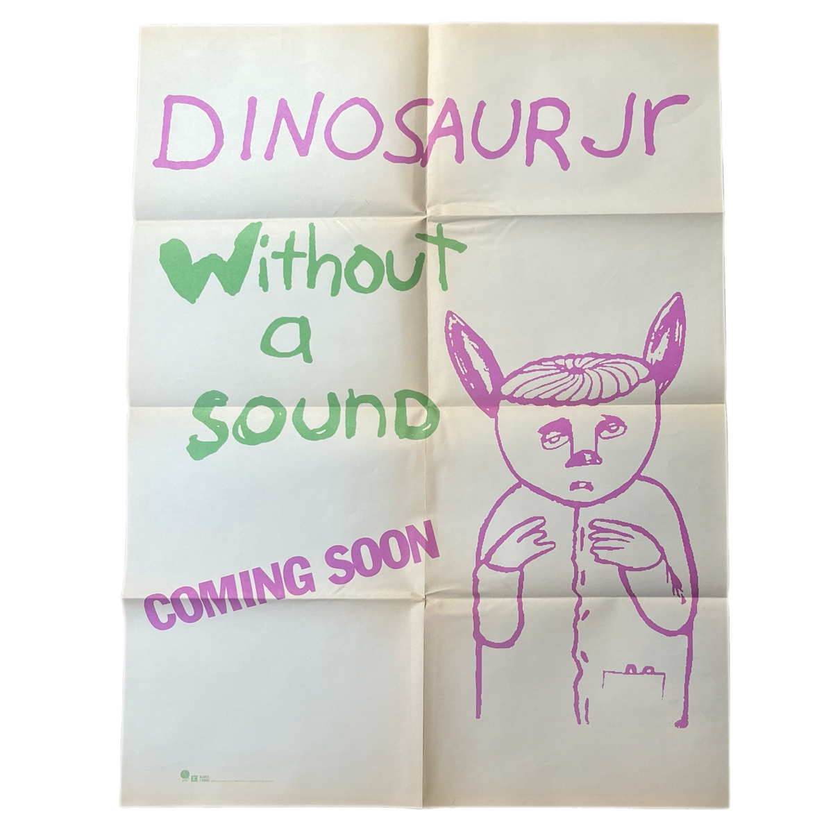 Vintage Dinosaur Jr &quot;Without A Sound&quot; Sire Records Promotional Poster