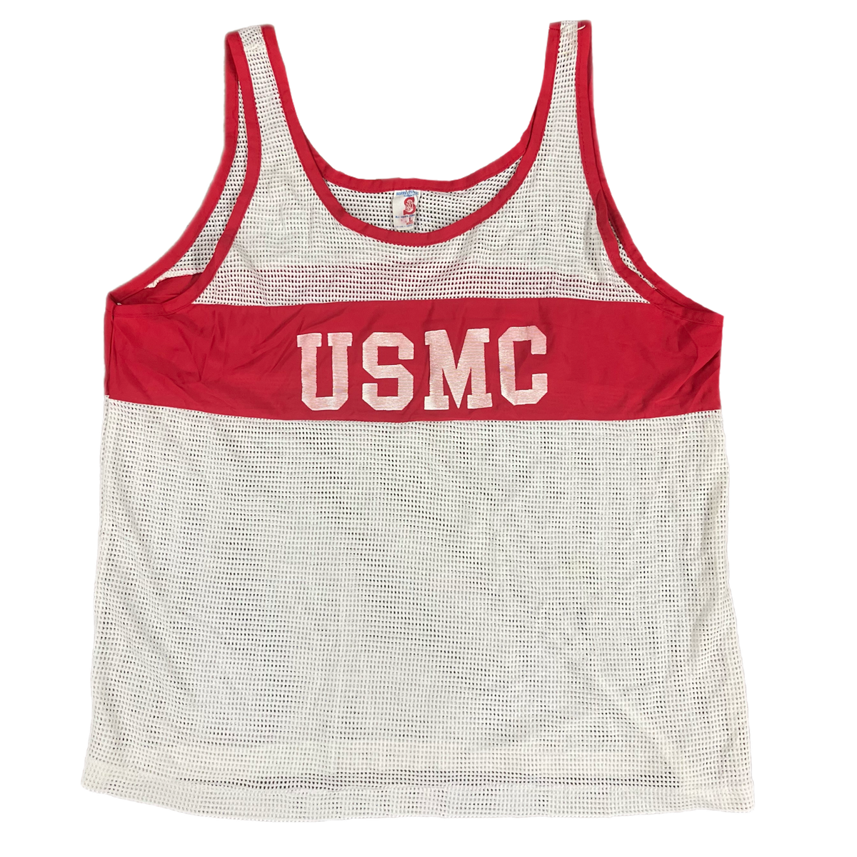 Vintage USMC &quot;Soffee Athletic&quot; Mesh Tank Top