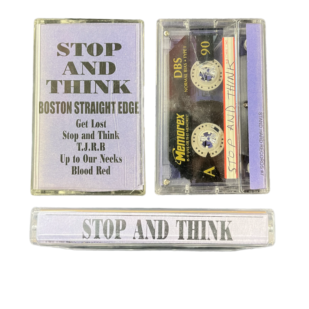 Vintage Stop And Think &quot;Boston Straight Edge&quot; Purple Cover Cassette Tape