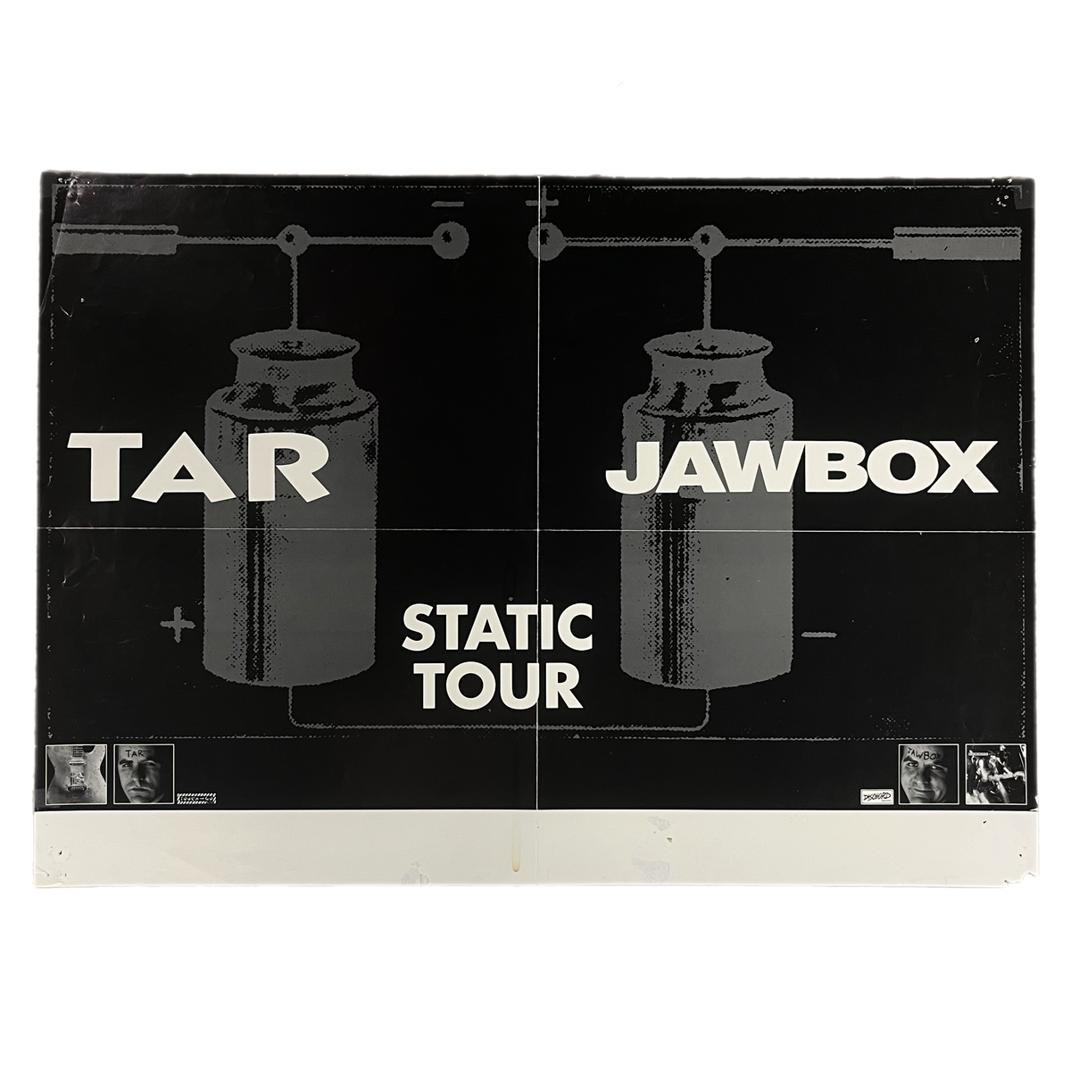 Vintage TAR &amp; Jawbox &quot;Static&quot; Touch and Go Dischord Records Tour Poster