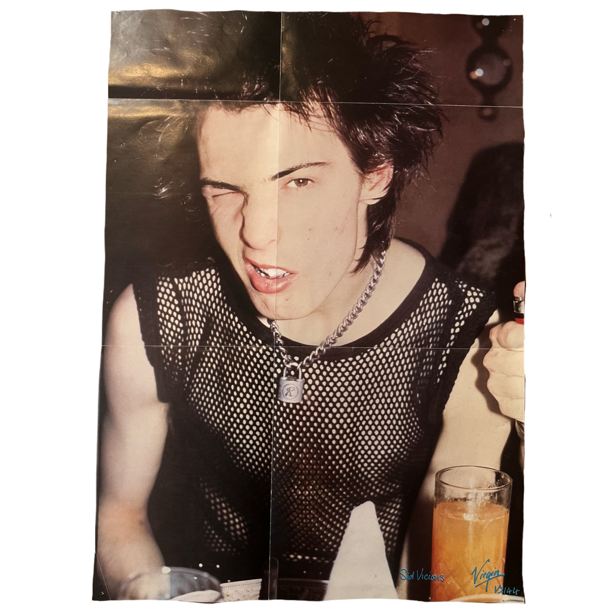 Vintage Sid Vicious &quot;Sid Sings&quot; Virgin Insert Poster