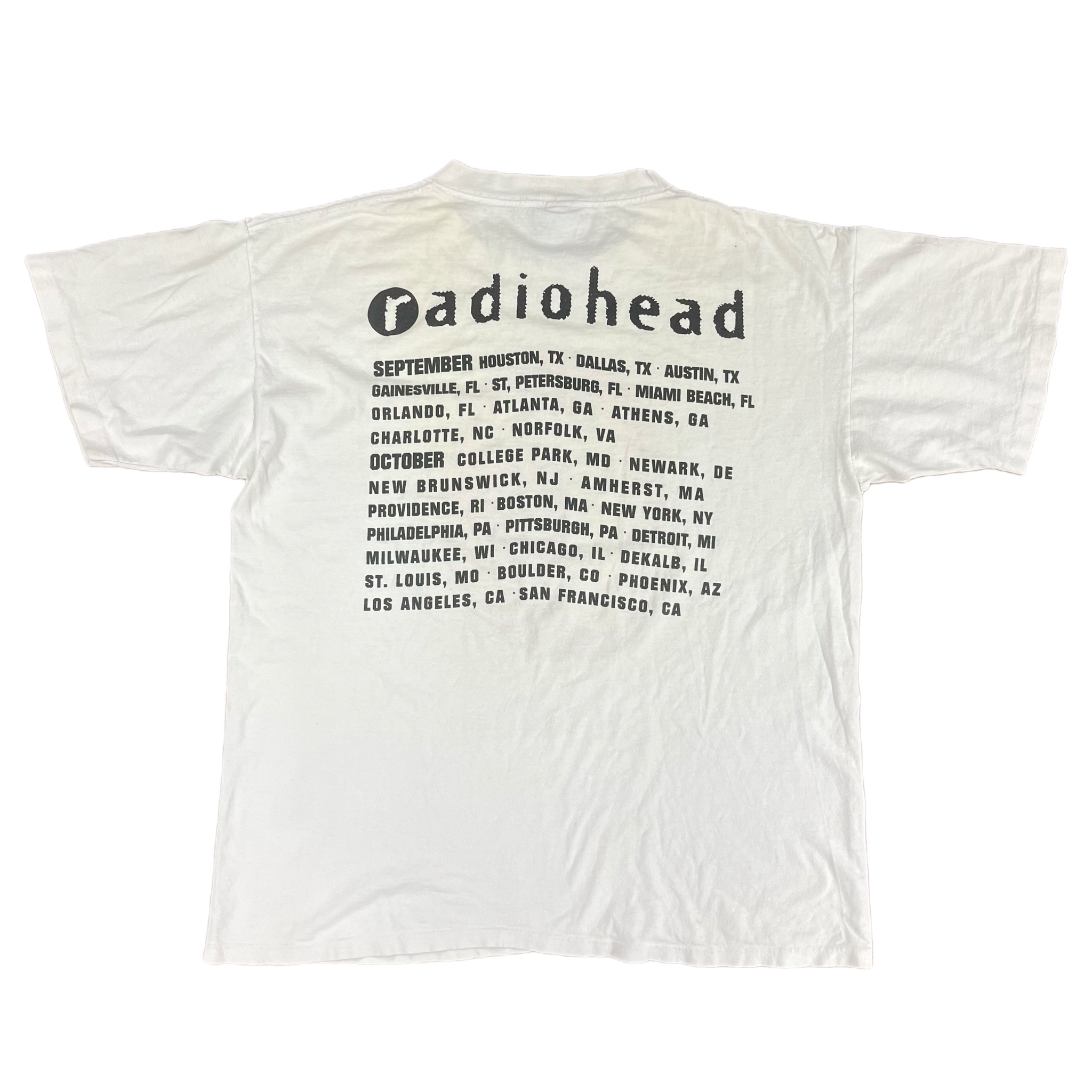 Radiohead vintage t shirt sales