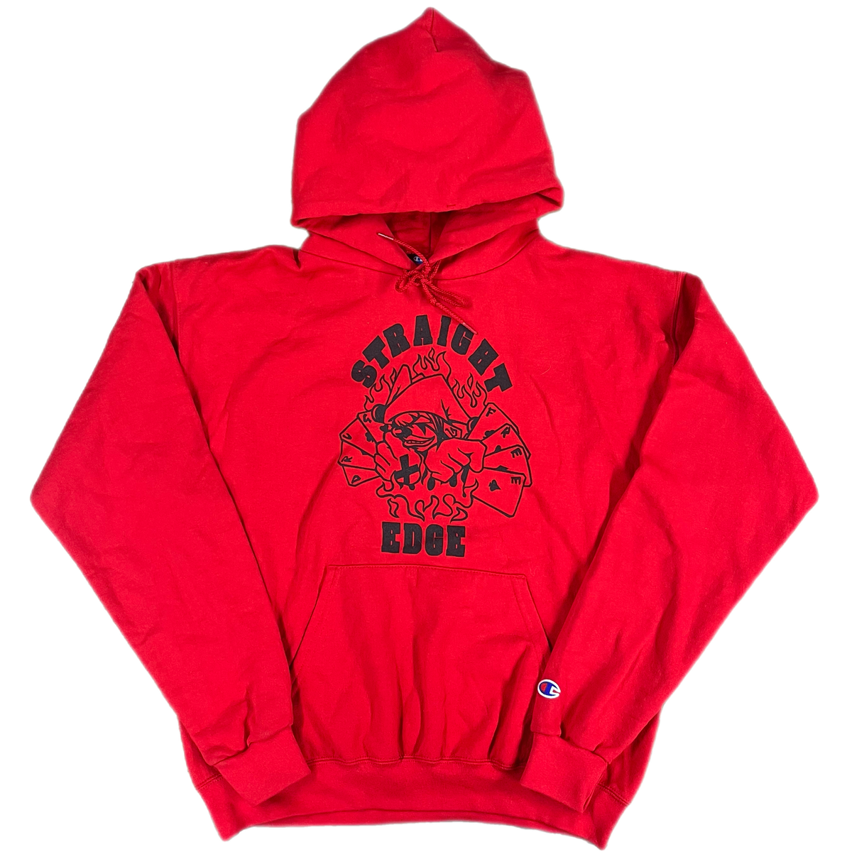 Vintage Straight Edge &quot;Drug Free&quot; Champion Pull Over Hoodie