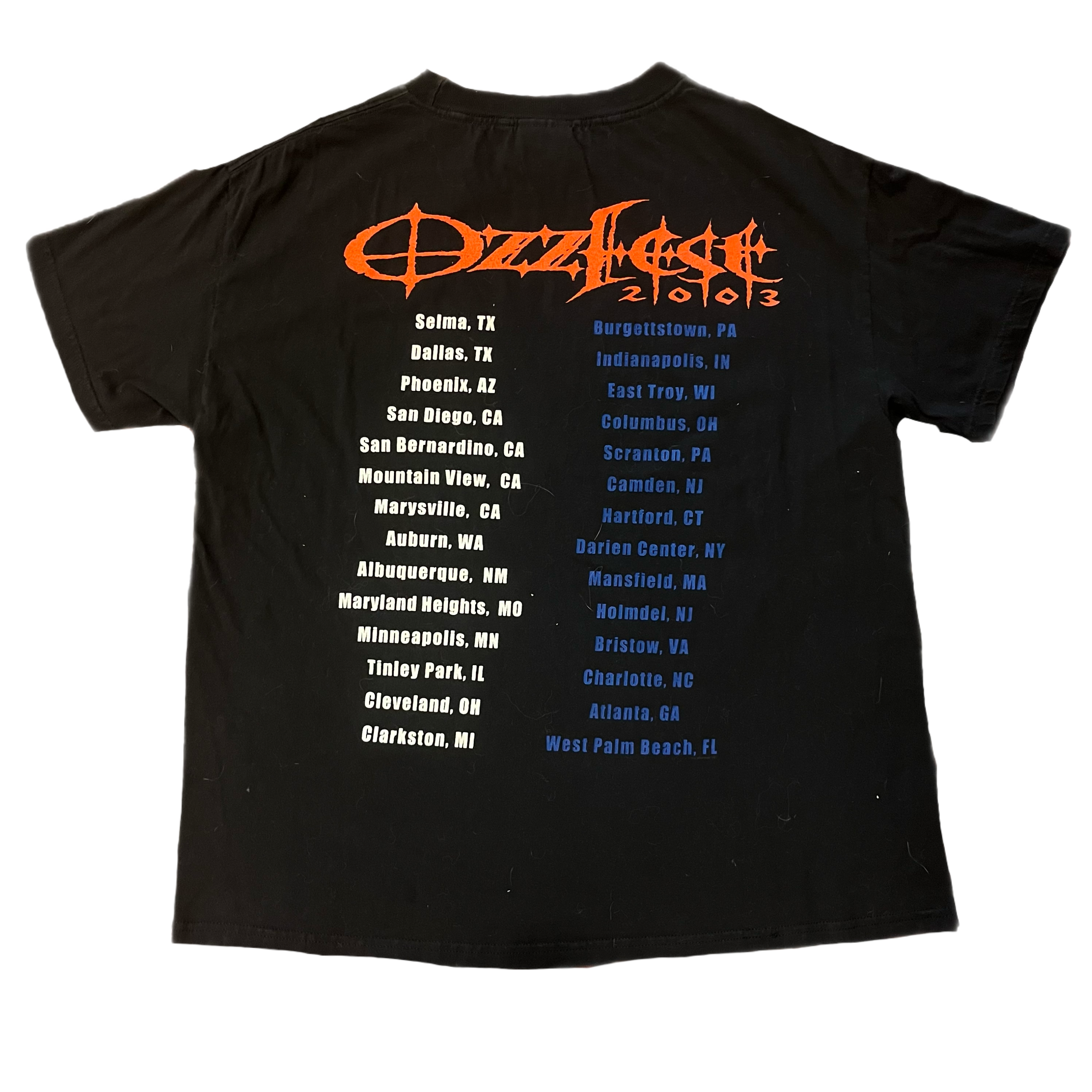 2001 OZZFEST VINTAGE factory T-SHIRT