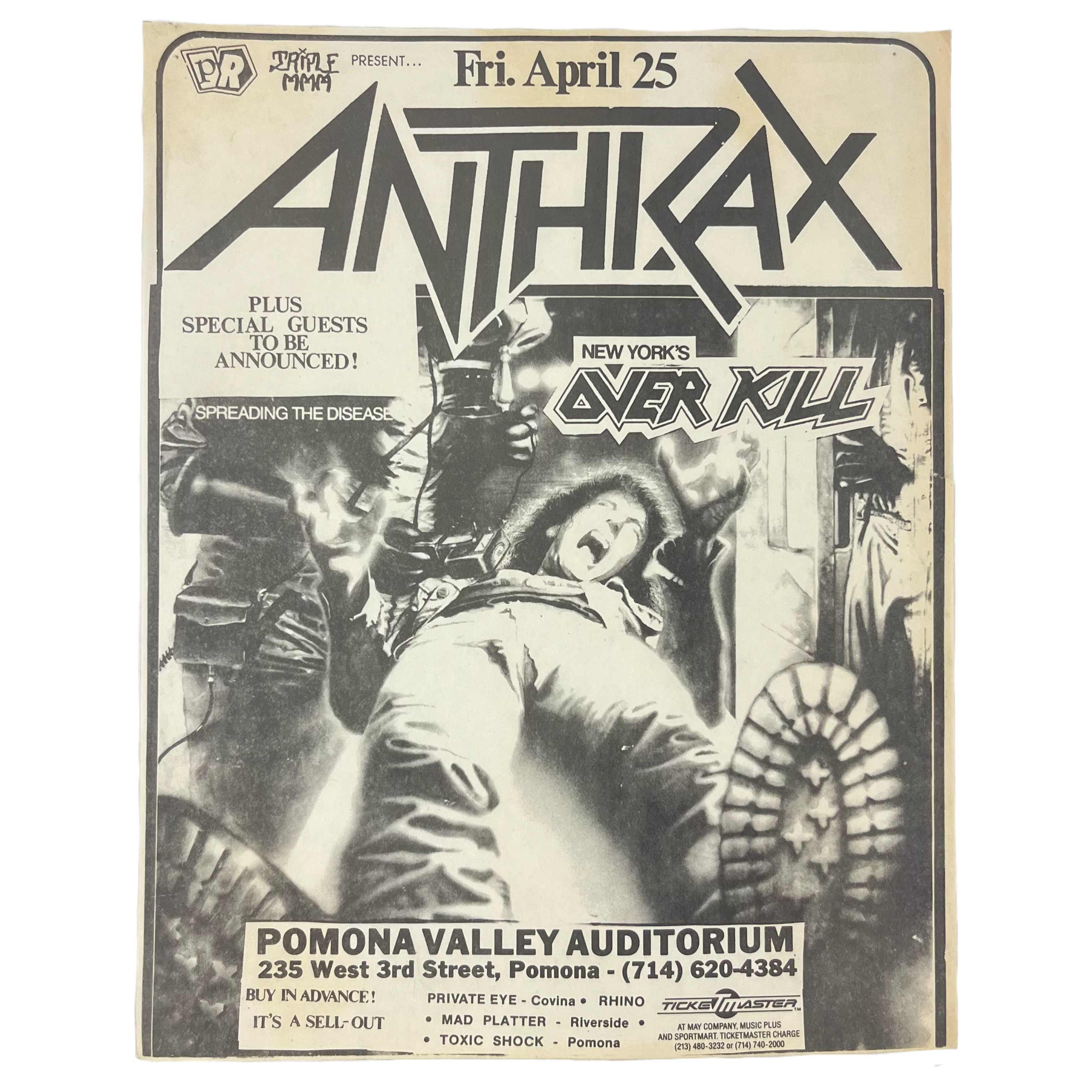 Vintage Anthrax Overkill 