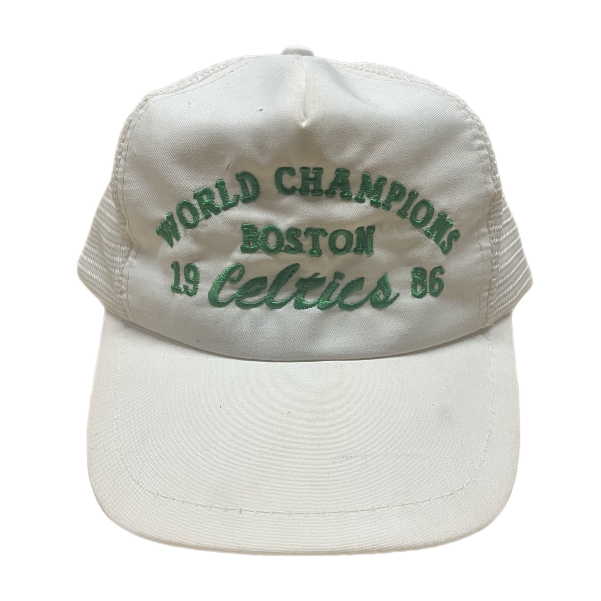 Vintage Boston Celtics 1986 World Champion Mesh Trucker Hat jointcustodydc