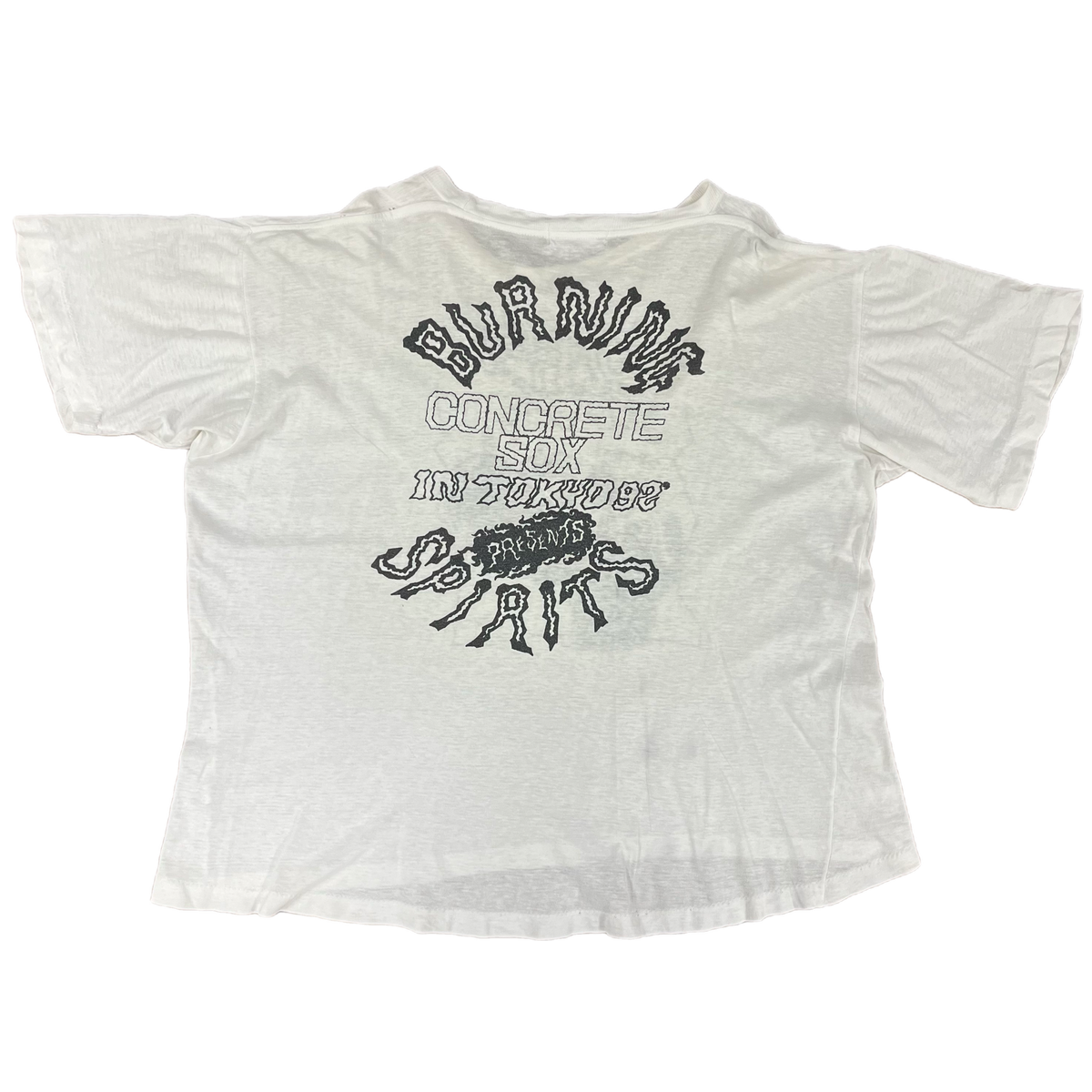 Vintage Concrete Sox &quot;Burning Spirits Presents&quot; 1992 T-Shirt