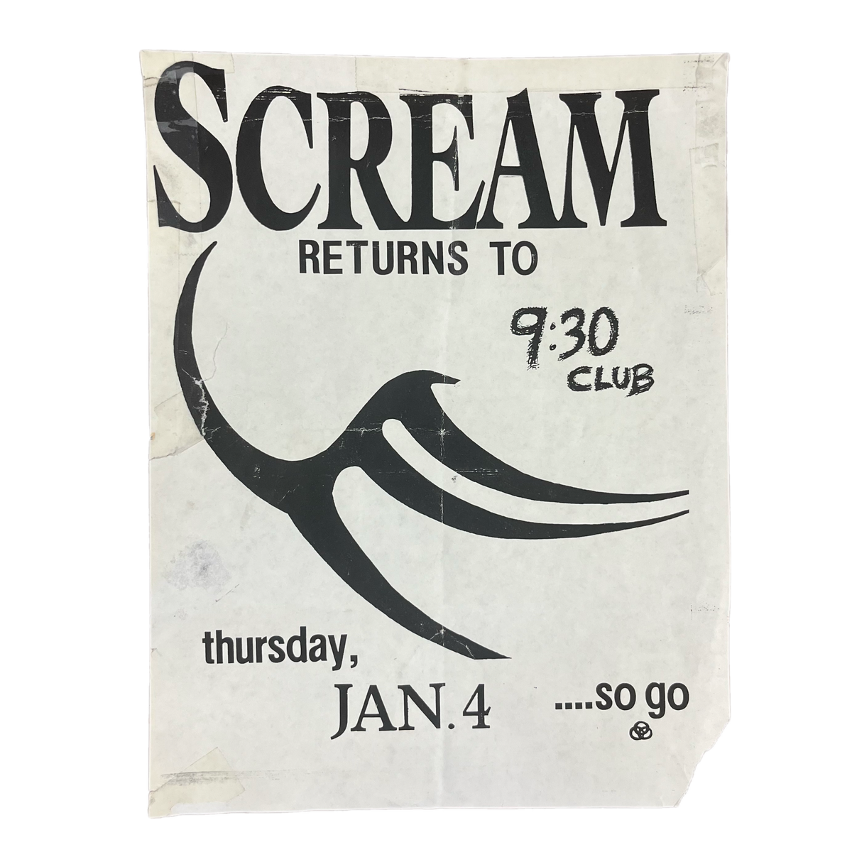 Vintage Scream Tribal &quot;9:30 Club&quot; Flyer