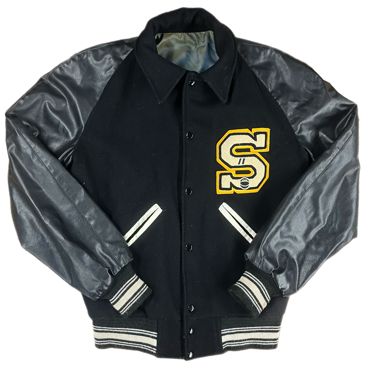 Vintage Wool Letterman &quot;Taylor Sporting Goods&quot; Basketball Jacket