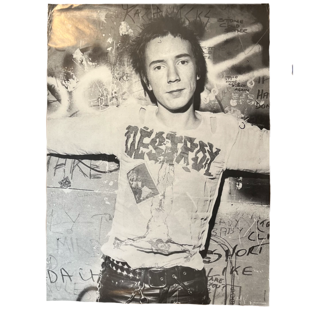 Vintage Johnny Rotten &quot;Sex Pistols&quot; Made in England Poster