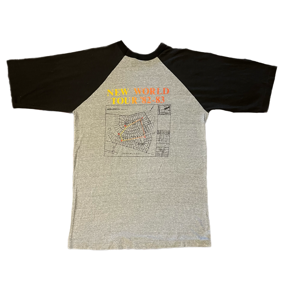 Vintage Rush Signals &quot;New World&quot; Tour Raglan Shirt