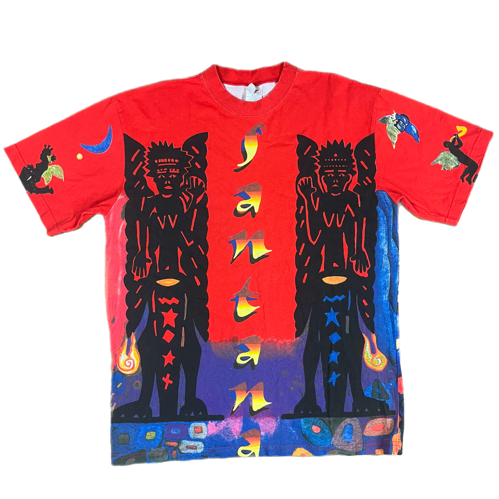 Carlos Santana 90s Vintage All Over Print Shirt AOP Tee Rare