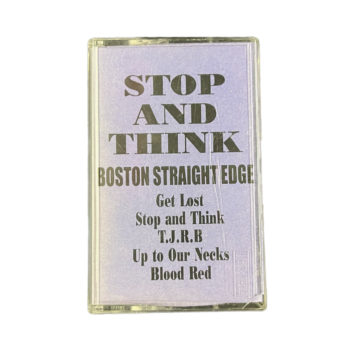 Vintage Stop And Think &quot;Boston Straight Edge&quot; Purple Cover Cassette Tape