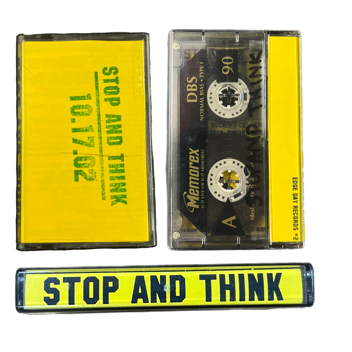 Vintage Stop And Think &quot;10.17.02&quot; Demo Cassette Tape