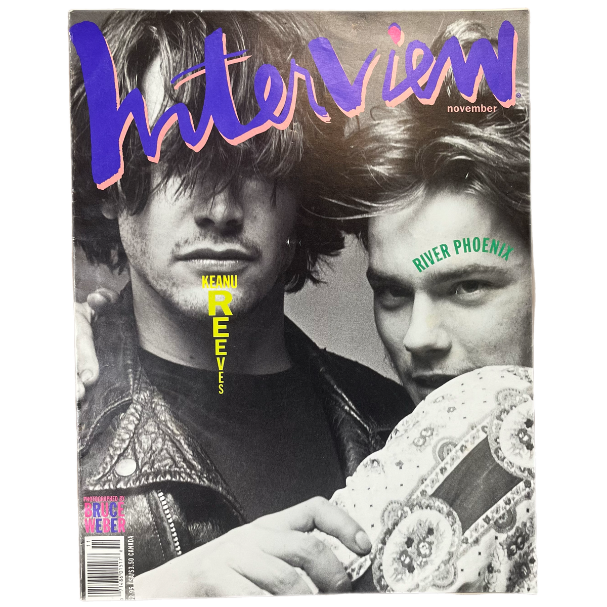 Vintage Interview Magazine &quot;Keanu Reeves &amp; River Phoenix&quot; Cover