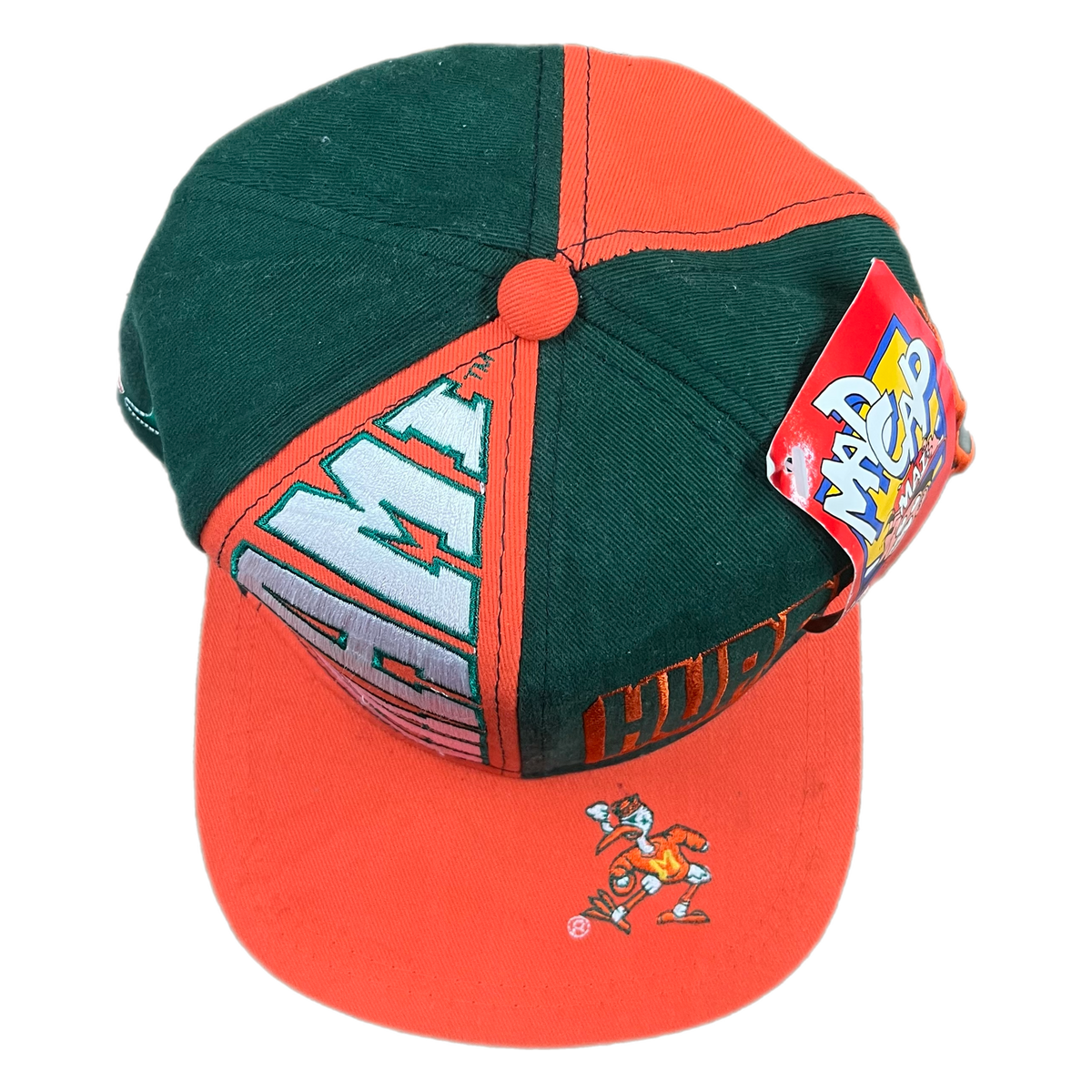 Vintage University Of Miami &quot;Hurricanes&quot; Color Block Snapback Hat