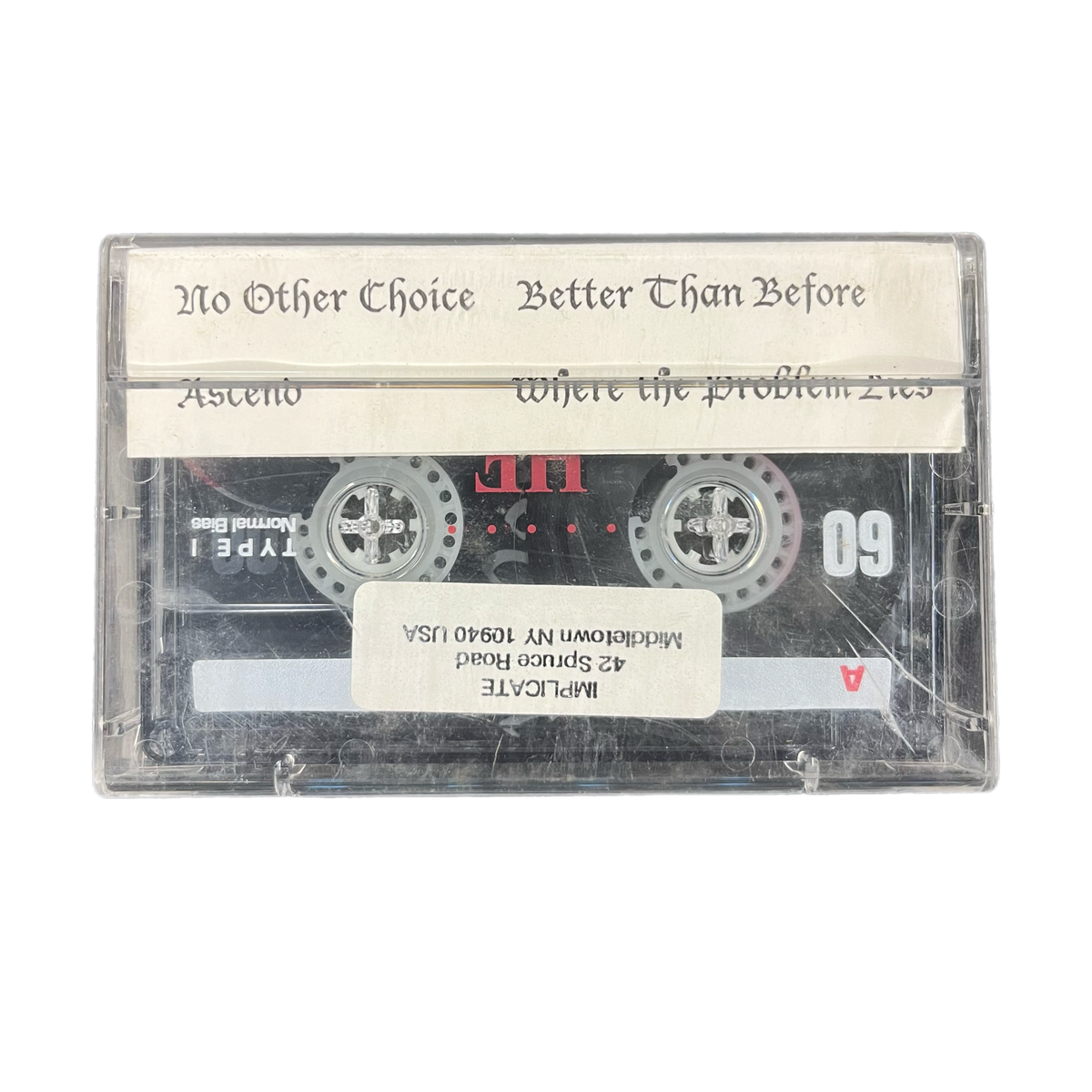 Vintage Implicate &quot;Where The Problem Lies 1999&quot; Cassette Tape