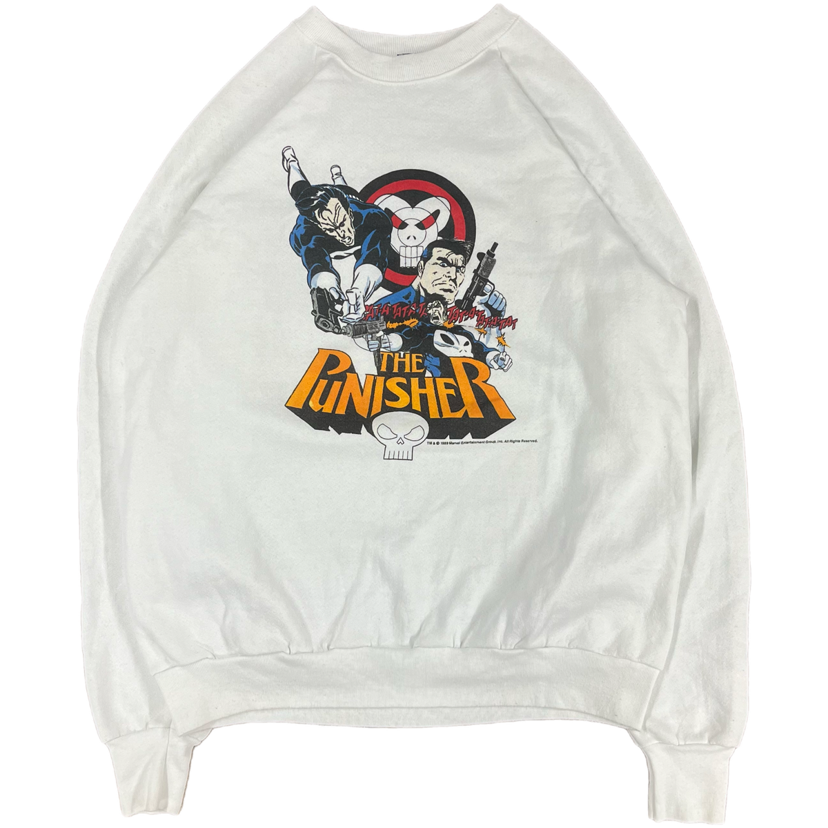Vintage The Punisher &quot;Marvel Entertainment Group&quot; Raglan Crewneck Sweatshirt