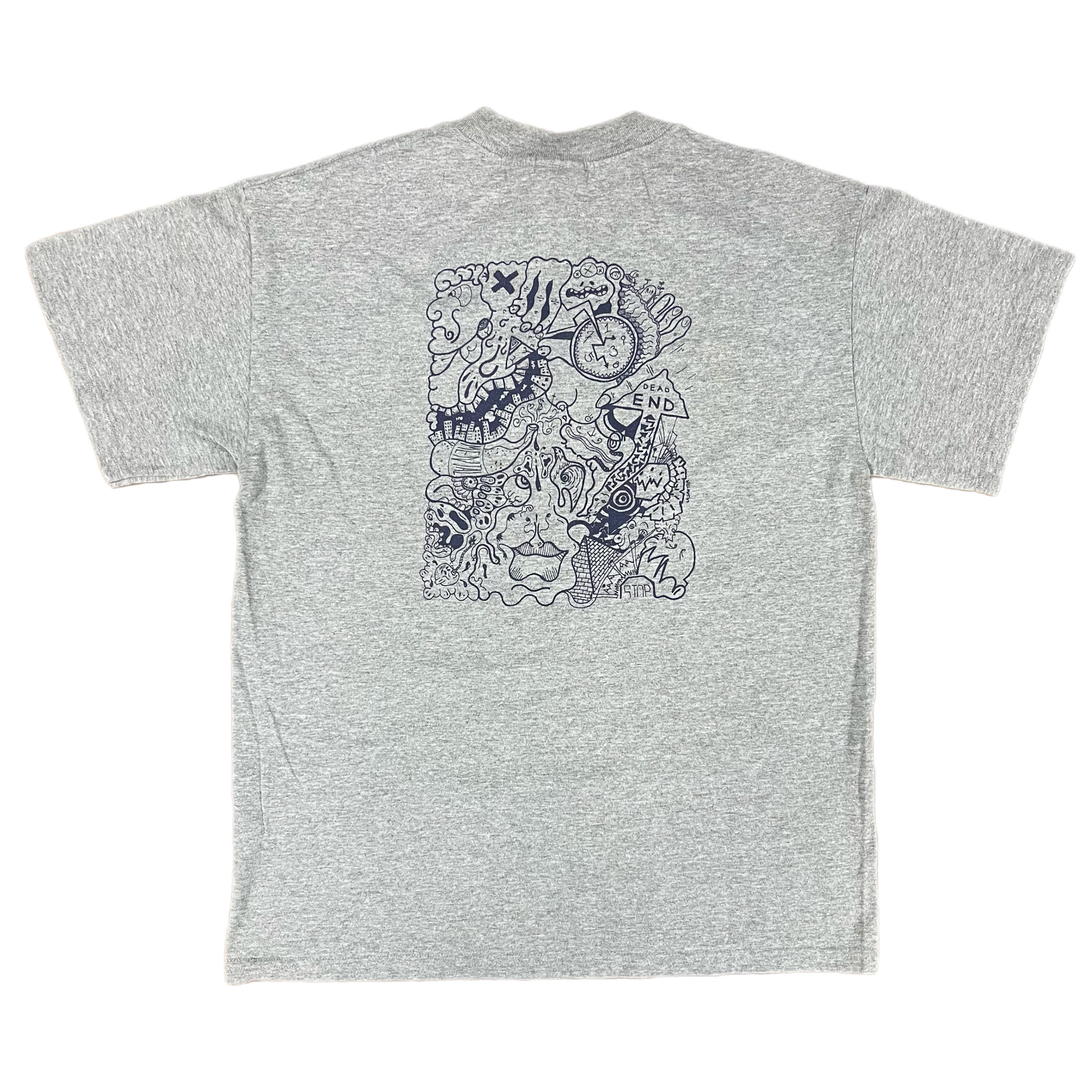 ★Urbandtype.★ Affection Vintage Crack T-Shirt Charcoal UBE S.O.B Tee-shirt, Unisex, Japanese Old-school Grindcore, 3