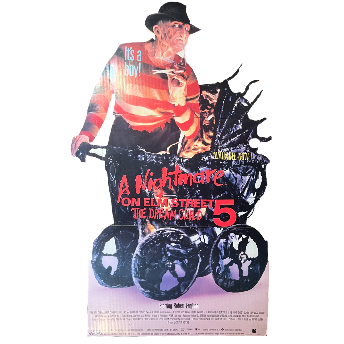 Vintage A Nightmare On Elm Street 5 “The Dream Child” New Line Cinema Promotional Standee