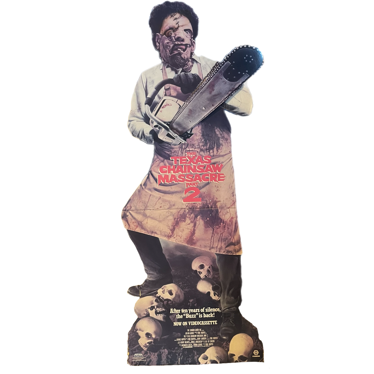 Vintage 1986 The Texas Chainsaw Massacre Part 2 &quot;Media Home Entertainment&quot; Promotional Standee