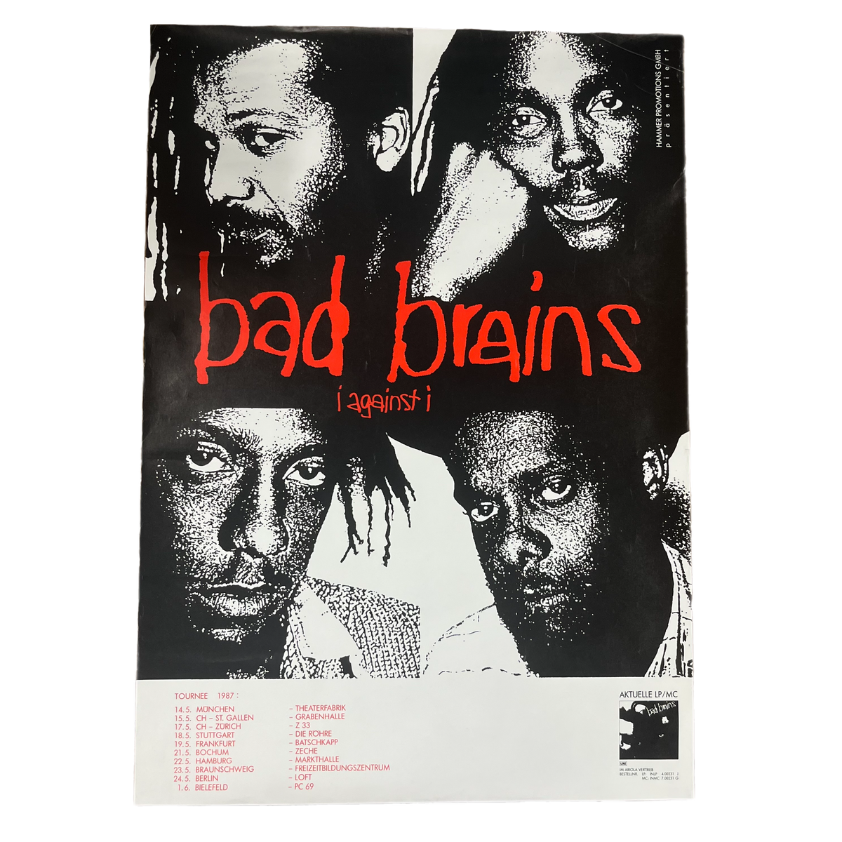 Vintage Bad Brains &quot;I Against I&quot; Tour Poster