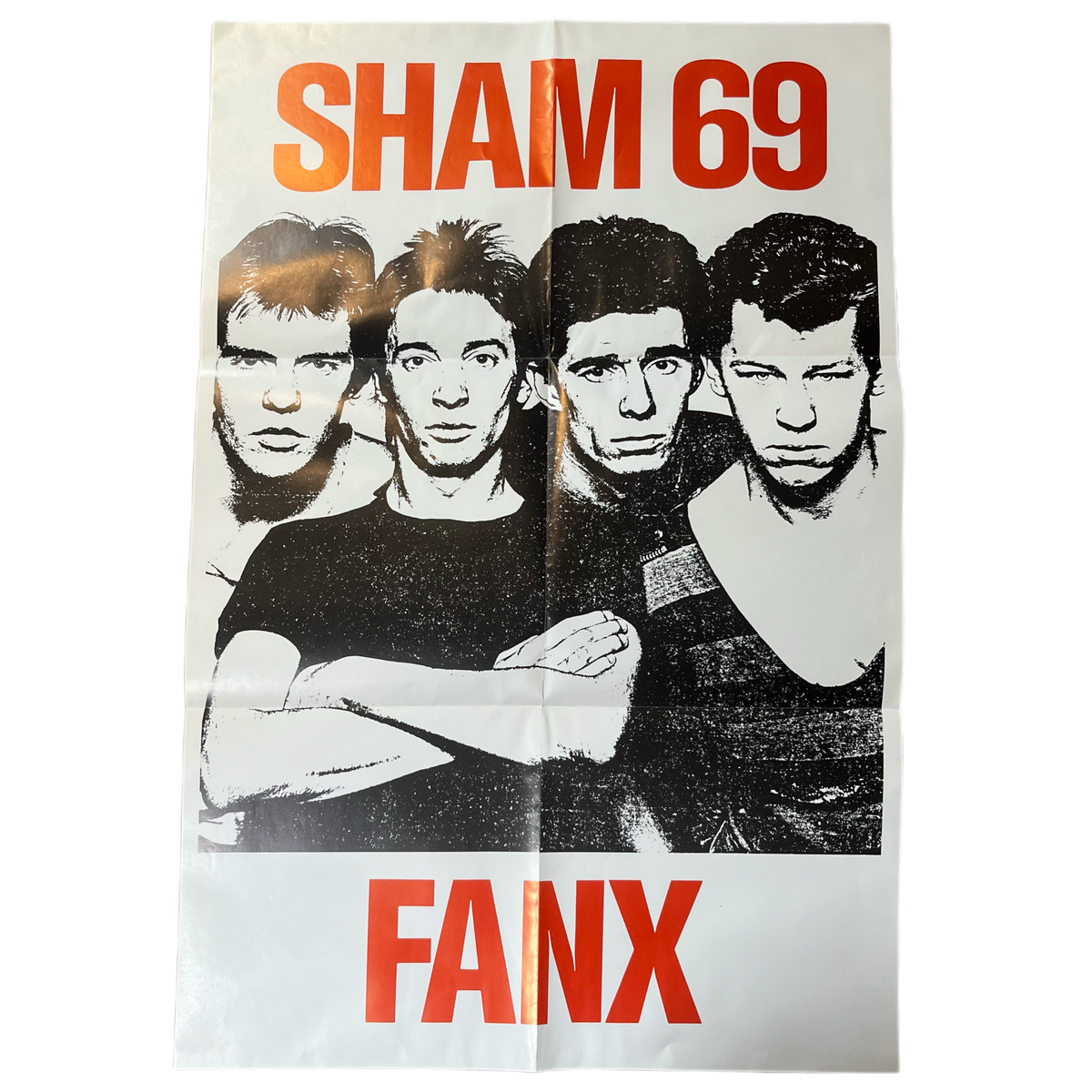 Vintage Sham 69 &quot;Fanx&quot; Polydor Records Promotional Poster