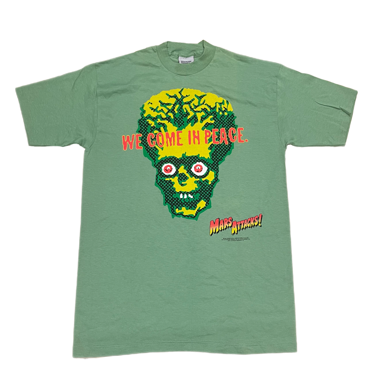 Vintage Mars Attacks! &quot;We Come In Peace.&quot; Stanley Desantis T-Shirt