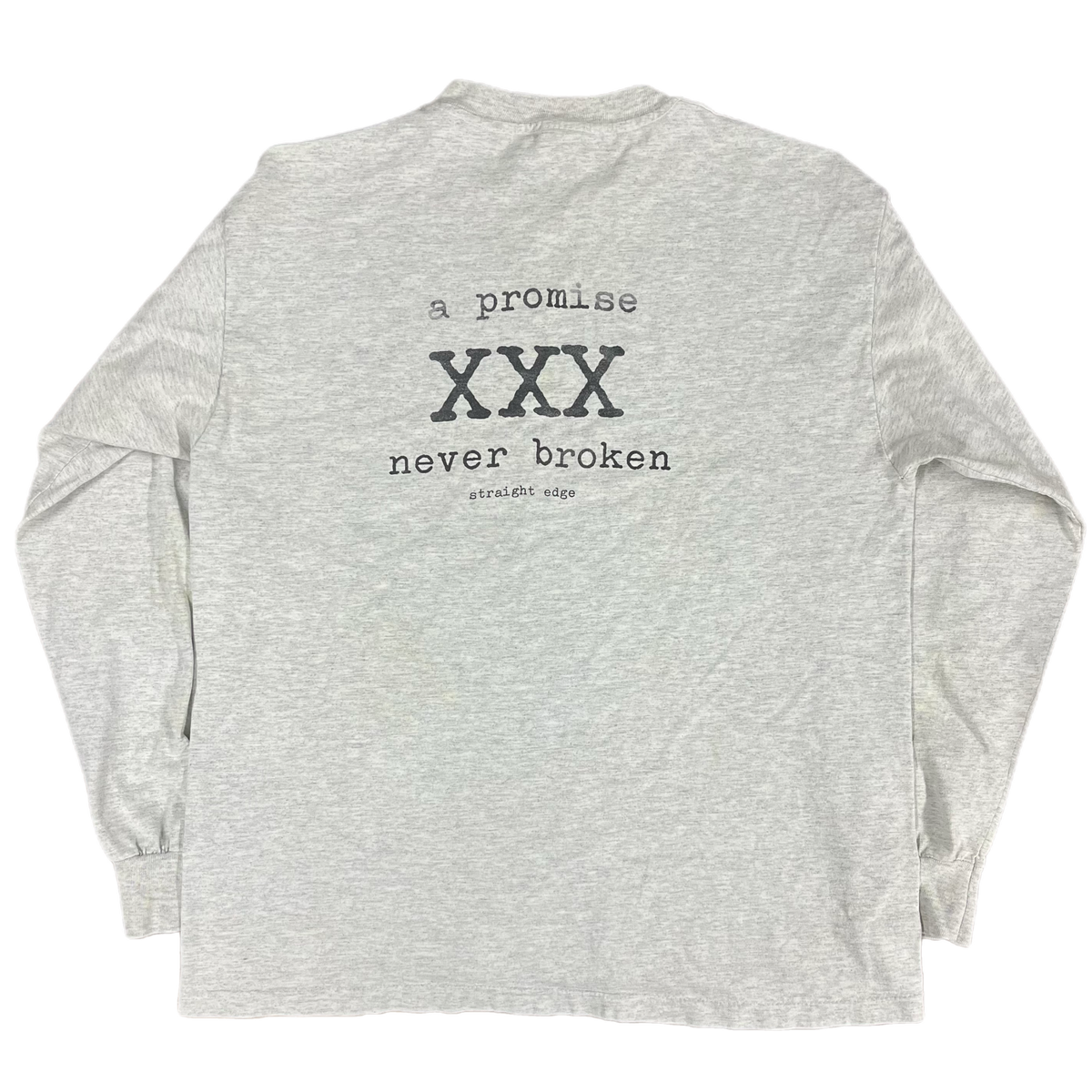 Vintage New Age Records &quot;Straight Edge&quot; Long Sleeve Shirt