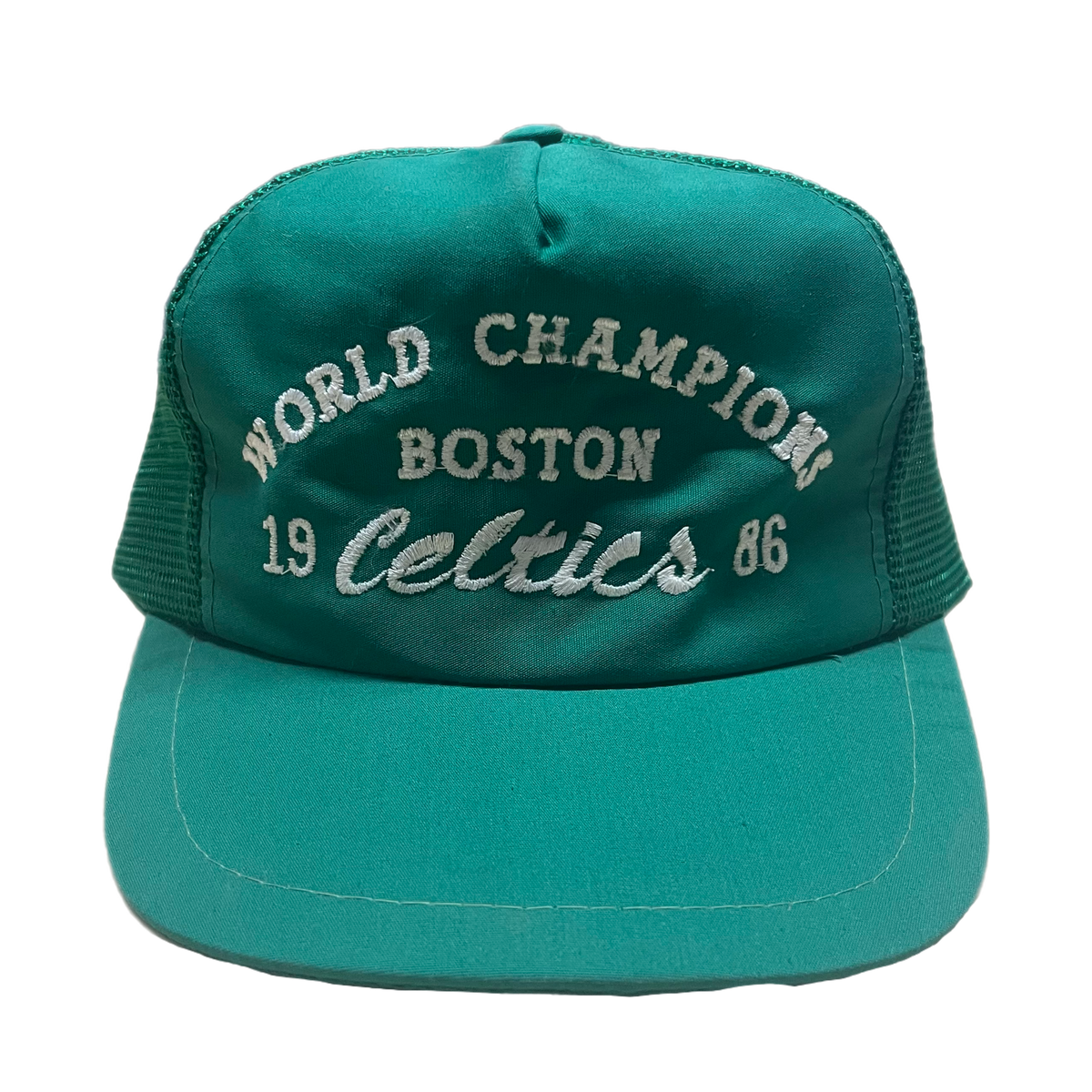 Vintage Boston Celtics &quot;1986&quot; World Champion Mesh Trucker Hat