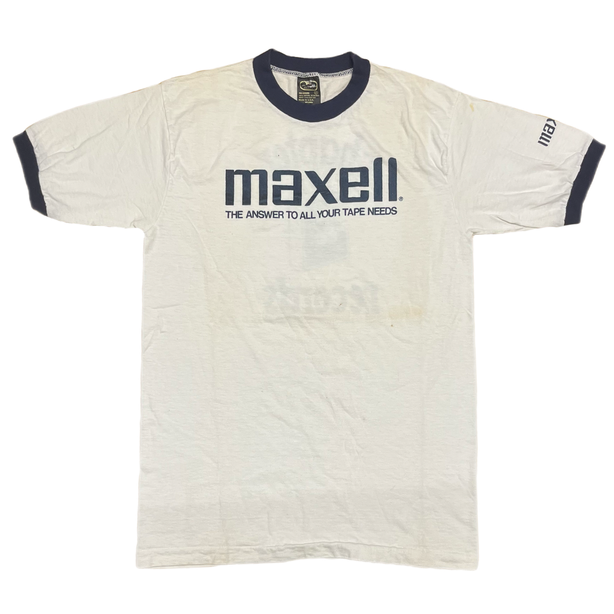 Vintage Maxell &quot;Chapter 3 Records&quot; Atlanta Ringer Shirt