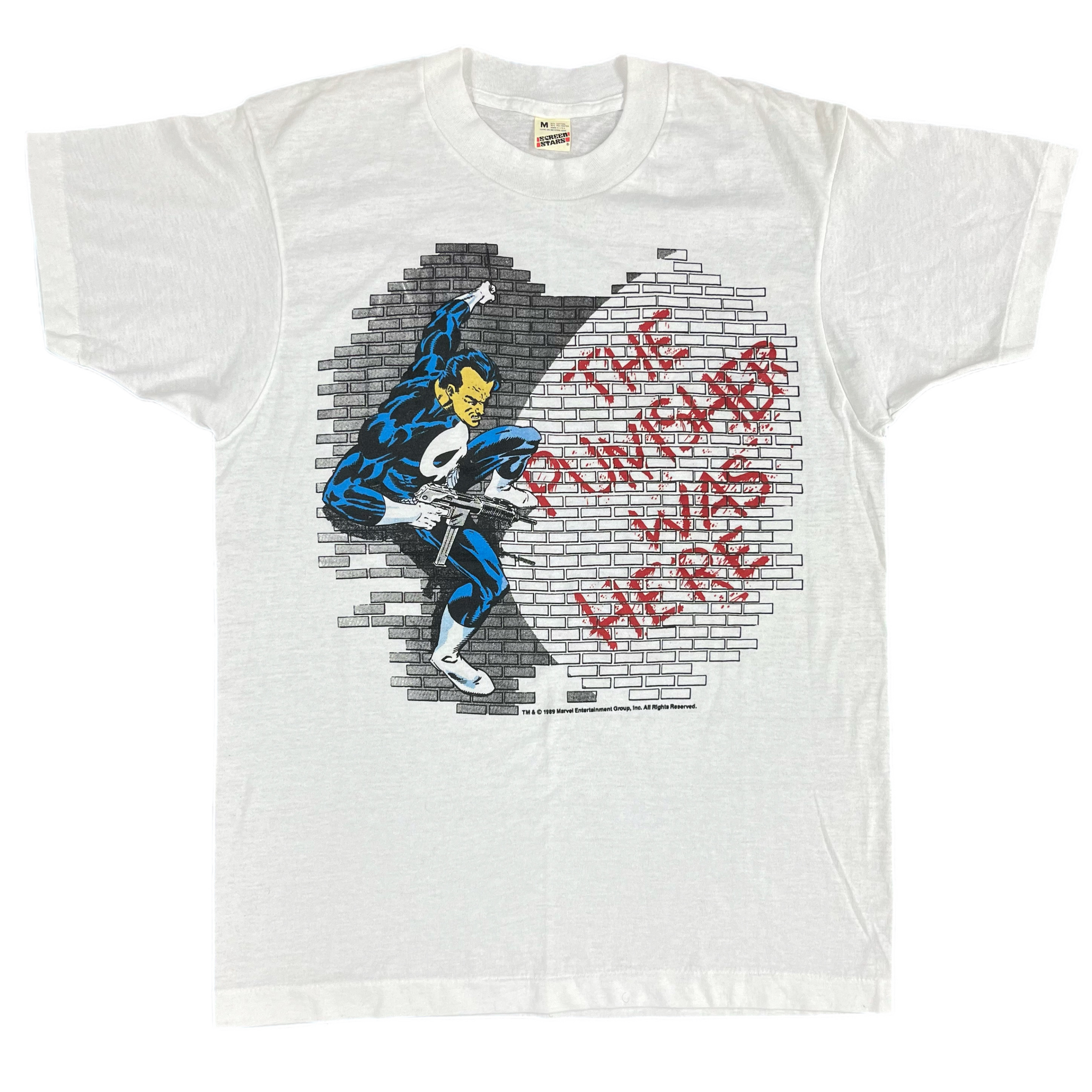 Vintage Punisher The Punisher Was Here Marvel Entertainment Group T Shirt jointcustodydc