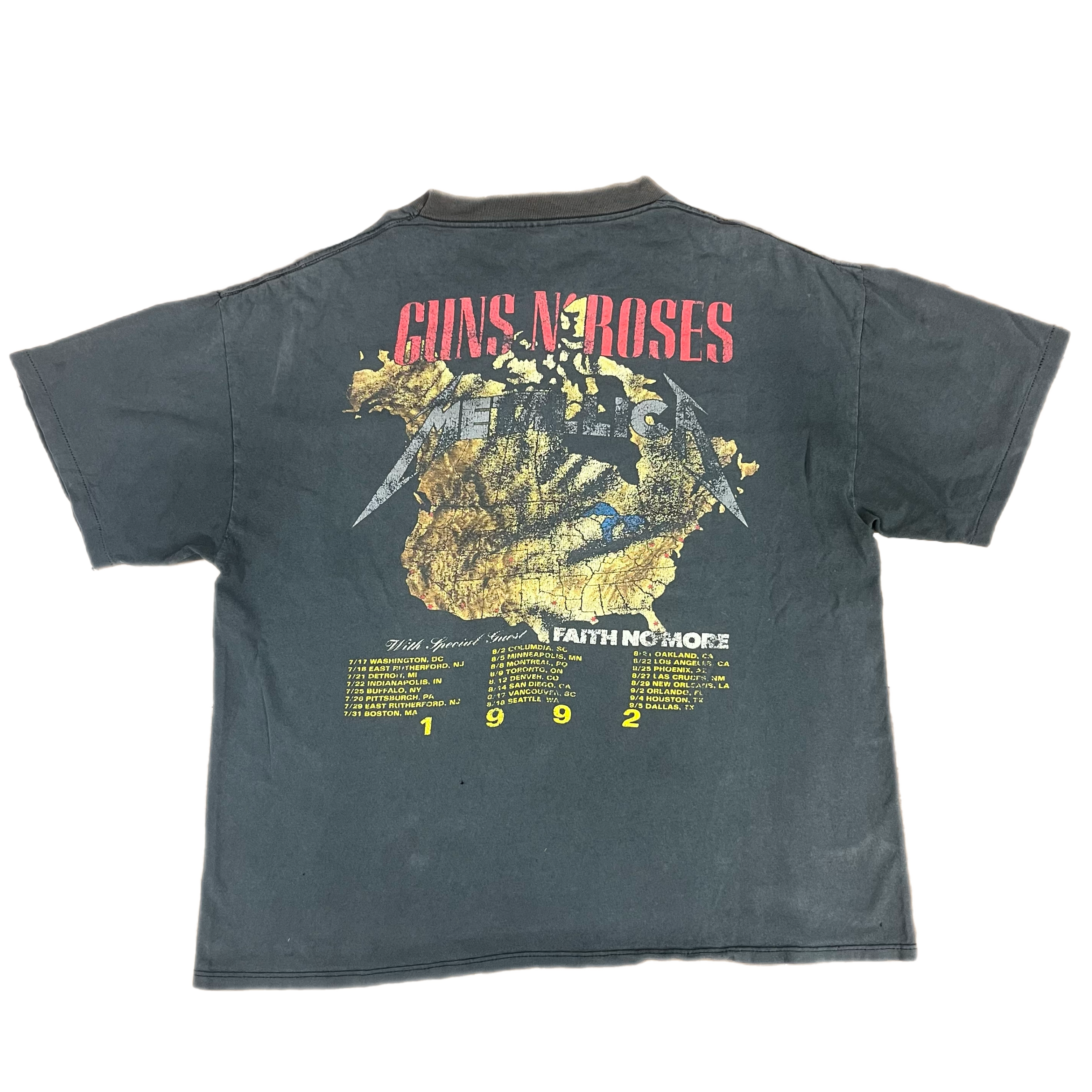 Vintage 90s Metallica Guns deals N Roses Band Tee