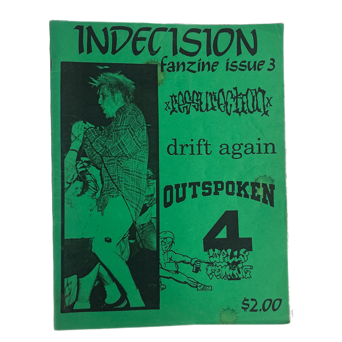 Vintage Indecision Fanzine &quot;Issue Number 3&quot; Four Walls Falling Cover