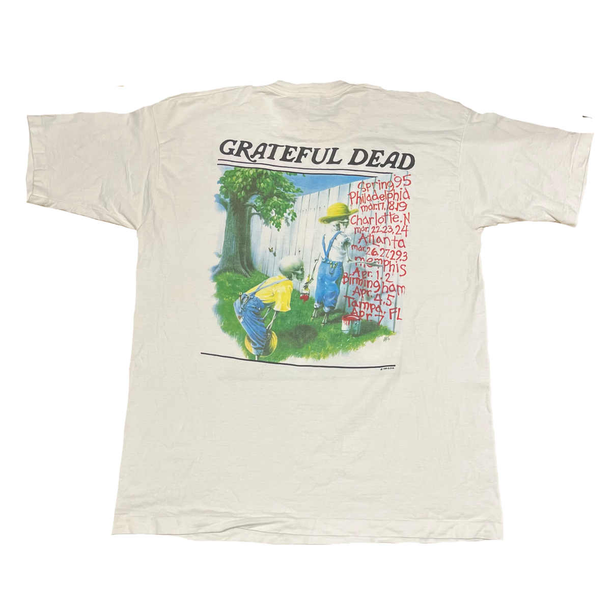 Vintage Grateful Dead &quot;Mark Twain&quot; Huckleberry Richard Biffle T-Shirt