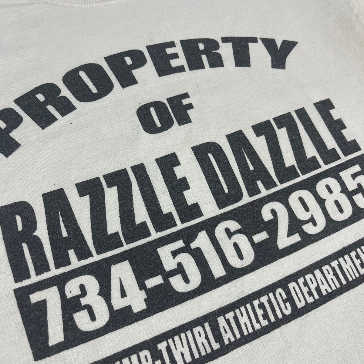 Vintage RZL DZL &quot;734-516-2985&quot; T-Shirt