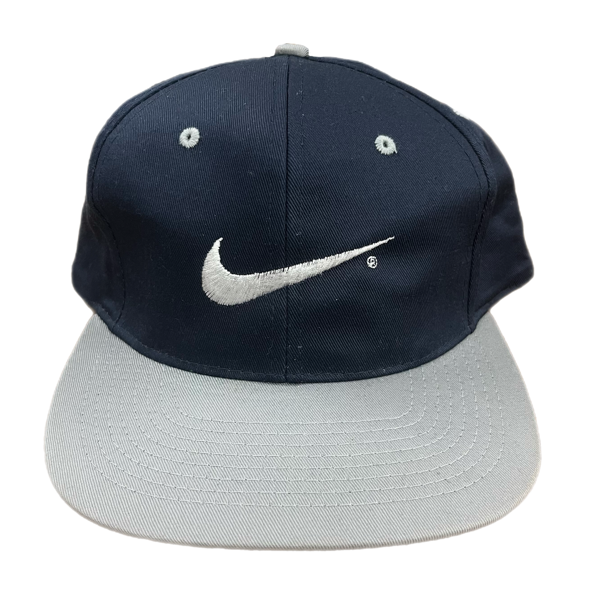 Vintage Nike &quot;Navy/Gray&quot; Swoosh Snapback Hat
