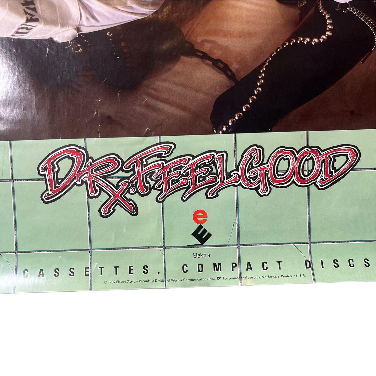 Vintage Motley Crue &quot;Dr. Feelgood&quot; Elektra Records Promotional Poster